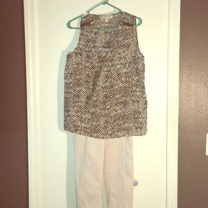 Michael kors too small with bone color pants!